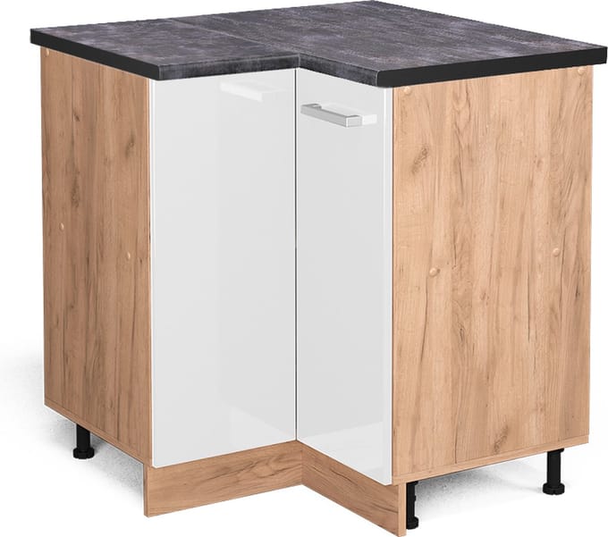 Vicco R-Line Hoekkast – 75.6 cm, WB Antraciet Wit Hoogglans
