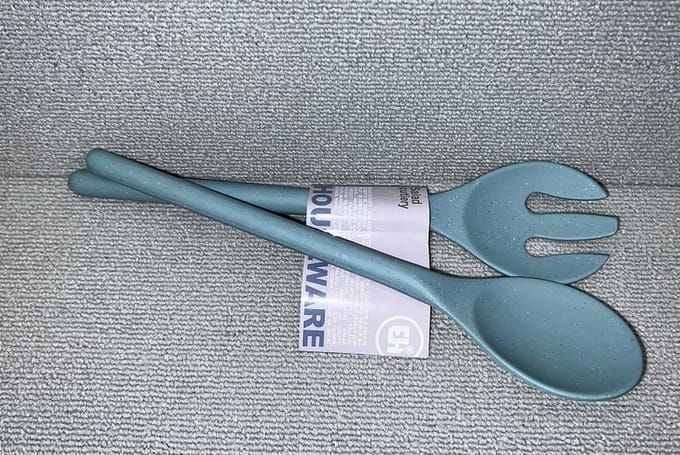 Excellent Houseware - Salade Bestek - Slabestek - Sla Bestek - Melamine - Blauw/Turquoise