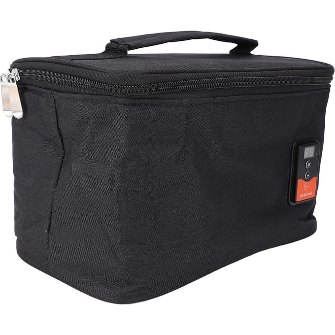 Auto Elektrische Voedselverwarmer Zwart Instelbare Temperatuur USB Draagbare Lunchverwarmer voor Lunchbox Nat black