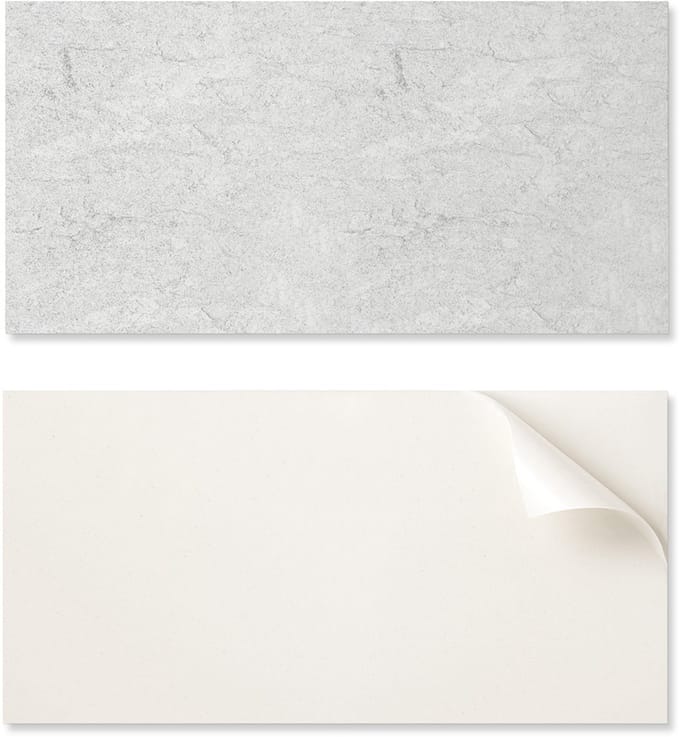 Zelfklevend bedrukt vinylpaneel 120x60 cm met natuursteenstructuur
