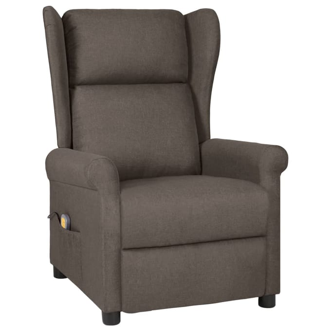 vidaXL - Massagestoel - stof - bruin