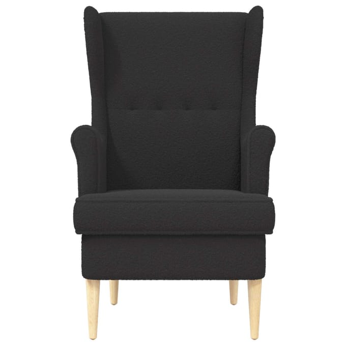 vidaXL - Fauteuil - Zwart - Bouclé