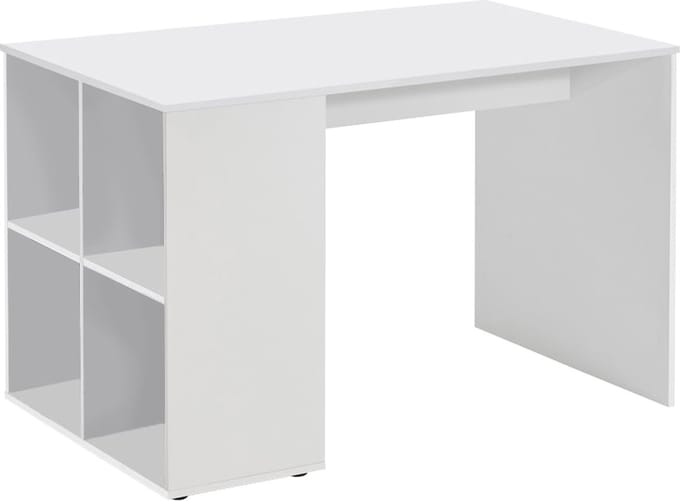 Bureau H Helias Wit - 117x73cm - Met opbergruimte - Hoogte 75 cm
