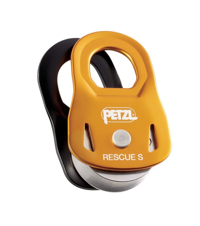 Petzl RESCUE S katrol geel – Lichtgewicht en ultra-compacte reddingskatrol