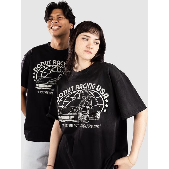 Donut Racing Usa T-Shirt zwart