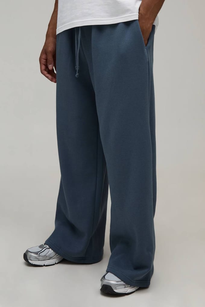 Essentiële Extreme Wijde Pijpen Joggingbroek | Vintage Blue | Size Medium