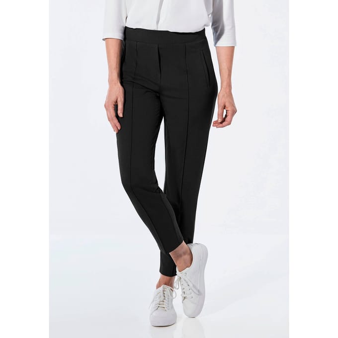 Wijde broek SARA van viscose-jersey - zwart - Gr. 265 van Goldner Fashion