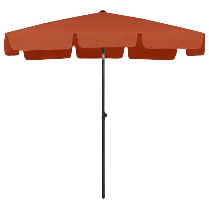 vidaXL - Strandparasol - 200x125 - cm - terracottakleurig