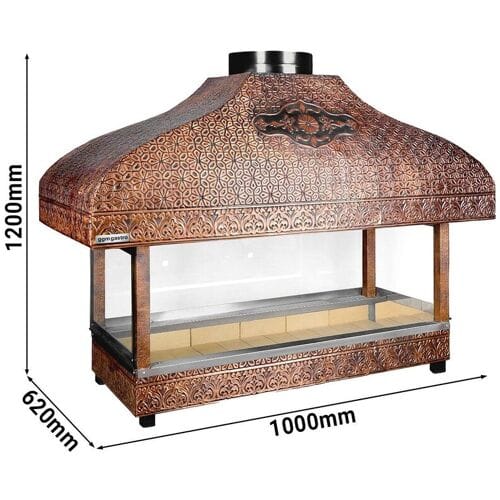 GGM Gastro Holzkohle Kupfergrill - 1000mm - mit Glas