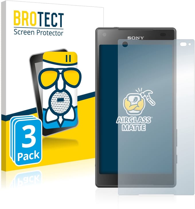 BROTECT - Screenprotector voor Sony Xperia Z5 Compact - Folie Beschermfolie Beschermglas matte 3 Stuks