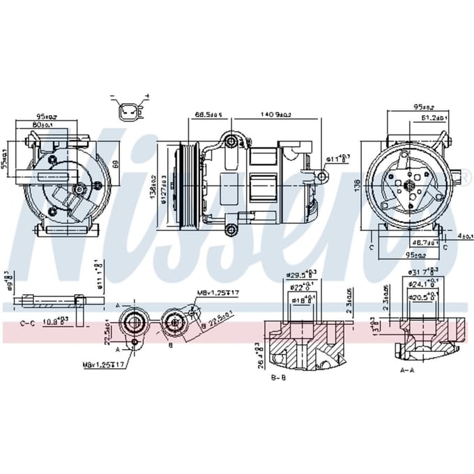 Compressor airconditioning NISSENS 890698