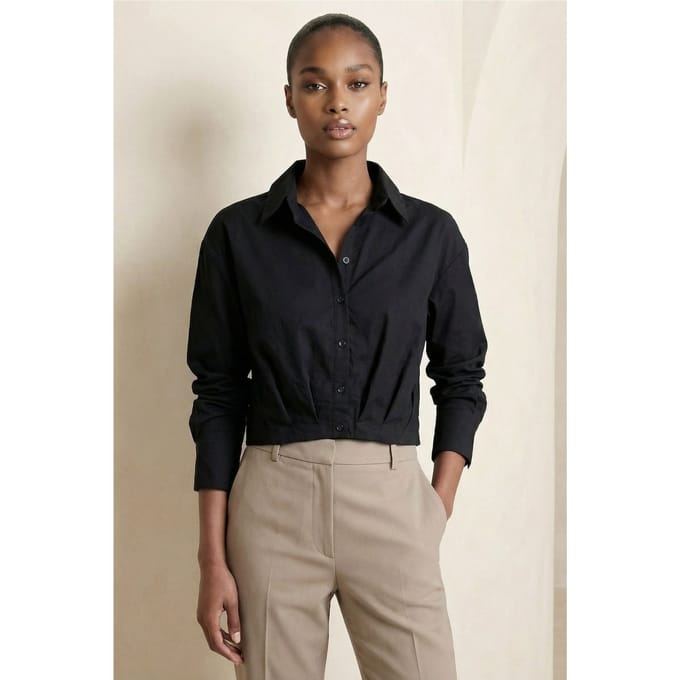 Vriendschappelijke Knopen Crop Shirt