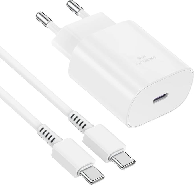 USB C naar USB C Kabel met USB C Adapter - 30W - Voor GSM, Tablet, Telefoon, Smartphone, Powerbank
