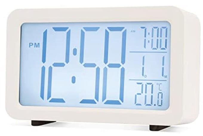 Moderne Digitale Wekker met Groot LCD-Display en Superbrite Verlichting