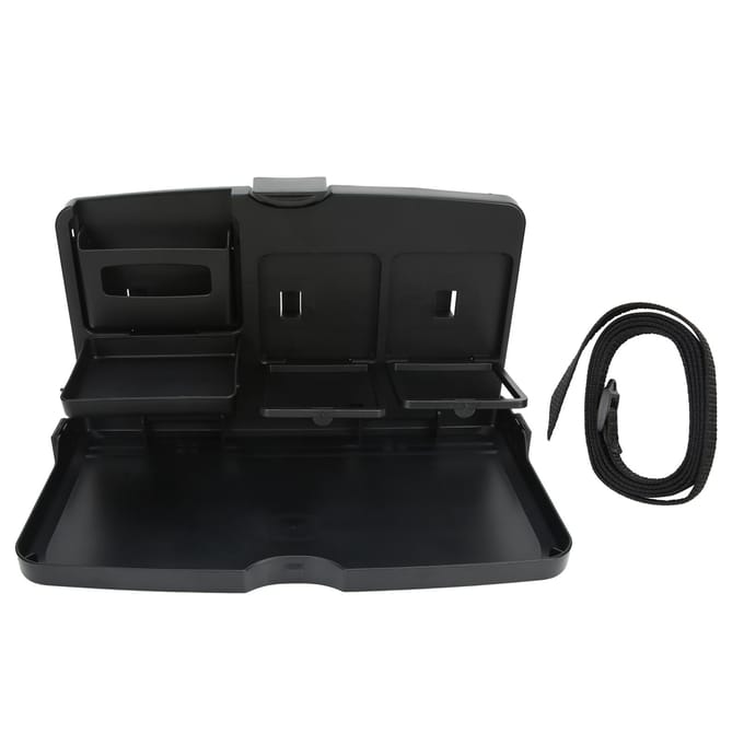 Auto Eetbak Multifunctioneel Draagbaar Opvouwbaar Auto Voertuig Stoel Eten Maaltijd Snack Bak black