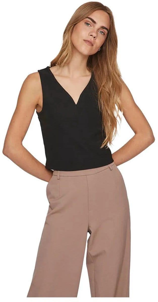 Vila Kia Mouwloze Blouse Zwart M Vrouw