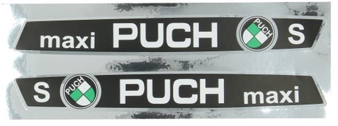 Stickerset Puch Maxi s zwart wit