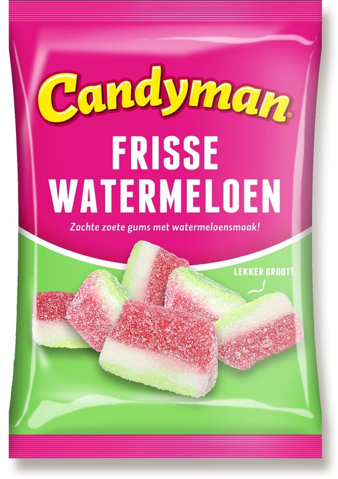 Candyman Frisse Watermeloen - 180 gram - 12 zakken