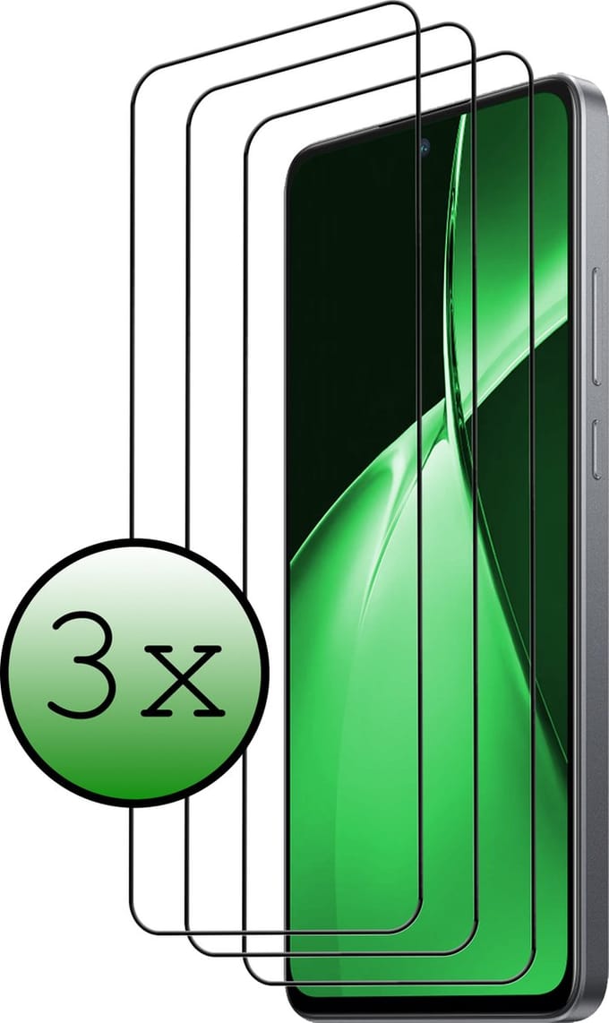 Screenprotector - 3 Stuks Geschikt voor OnePlus Nord CE 4 Lite - Full Cover - Beschermglas - Gehard Glas - Tempered Glass - Screen Protector