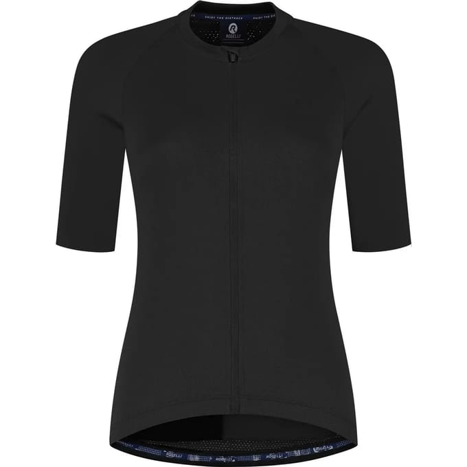 Rogelli Essential II Dames Korte Mouw Fietsshirt - Lange Rits - Zwart