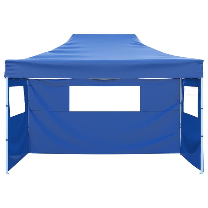 vidaXL - Vouwtent - met - 3 - wanden - 3x4,5 - m - blauw