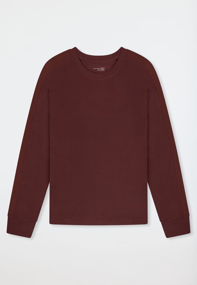 Shirt lange mouwen wijnrood - Mix+ Relax 36