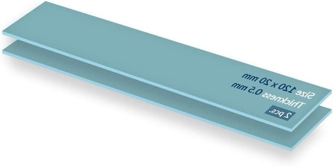 Warmtegeleidingsmat - Thermische Pad - Koeling Componenten - Elektrisch Isolerend - 120x20x05mm 2 Stuks - Blauw