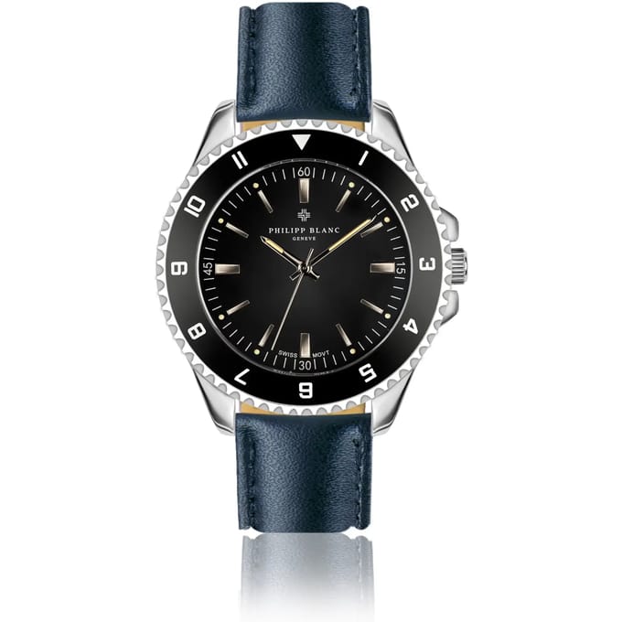 Lederen horloge Philipp Blanc Avenches