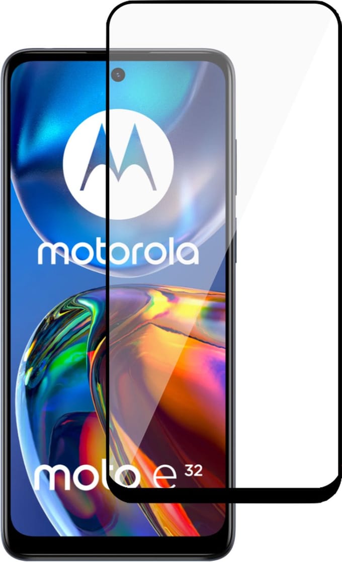 Geschikt voor Motorola Moto E32 Screenprotector - Gehard Glas Geschikt voor Motorola Moto E32 Full Screen Protector