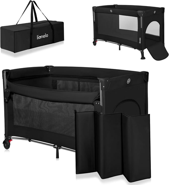 3-in-1 Reiswieg en Babybedje: Co-sleeper, Kinderbed en Campingbed met Matras