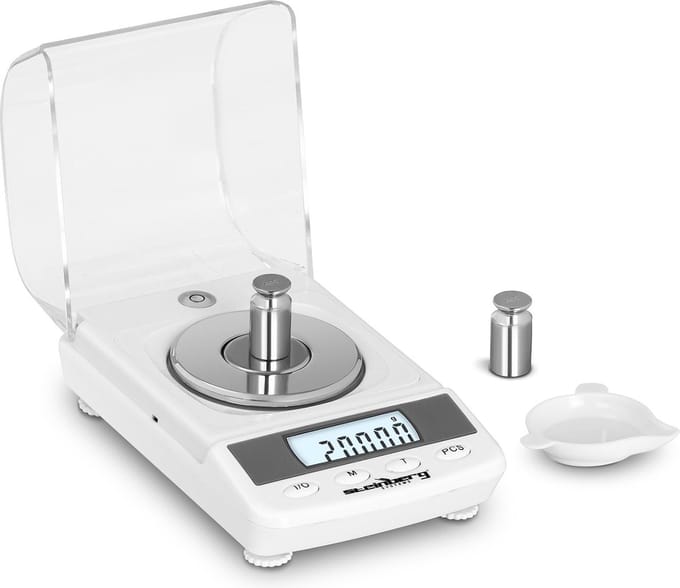 Digitaal Precisieweegschaal - 50 g - 0,005 g / 50 g - ø 60 mm - windscherm - Steinberg Systems