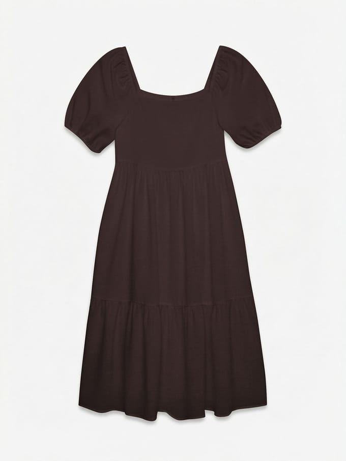 Vero Moda Gesmokte jurk VMROKAYA Midi-jurk