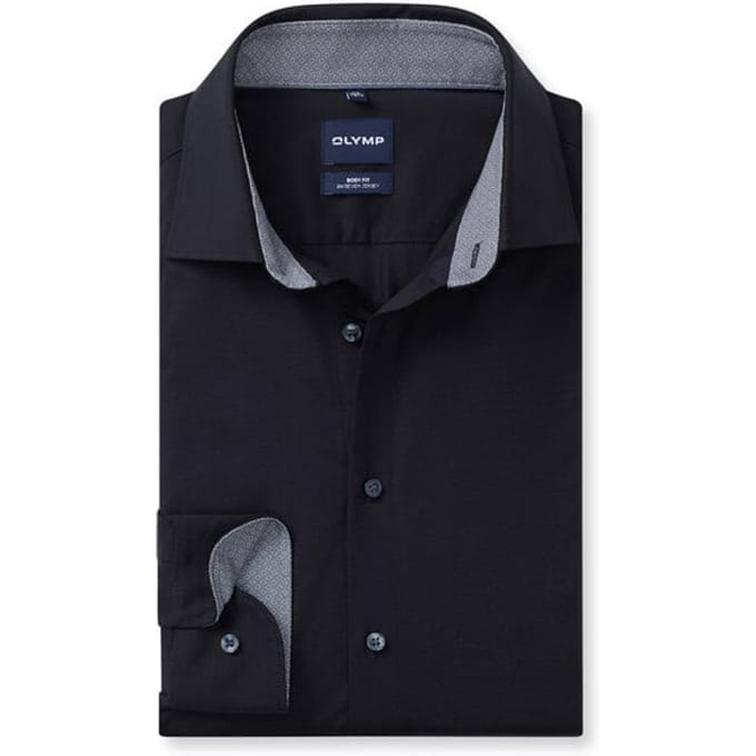OLYMP Level Five 24/Seven Overhemd, Body Fit, Kent, Marineblauw