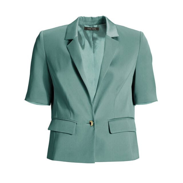 Slim fit blazer met 1/2-mouwen