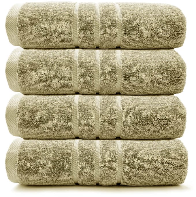 HOOMstyle Handdoeken Set Boutique - 4 stuks - 60x110cm - Olijfgroen