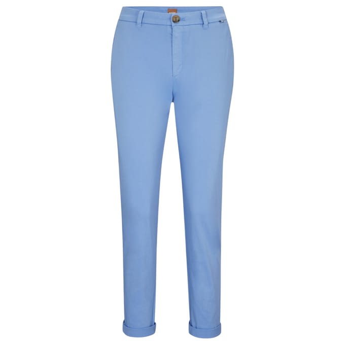 Boss Slanke chino’s voor dames (Blauw)
