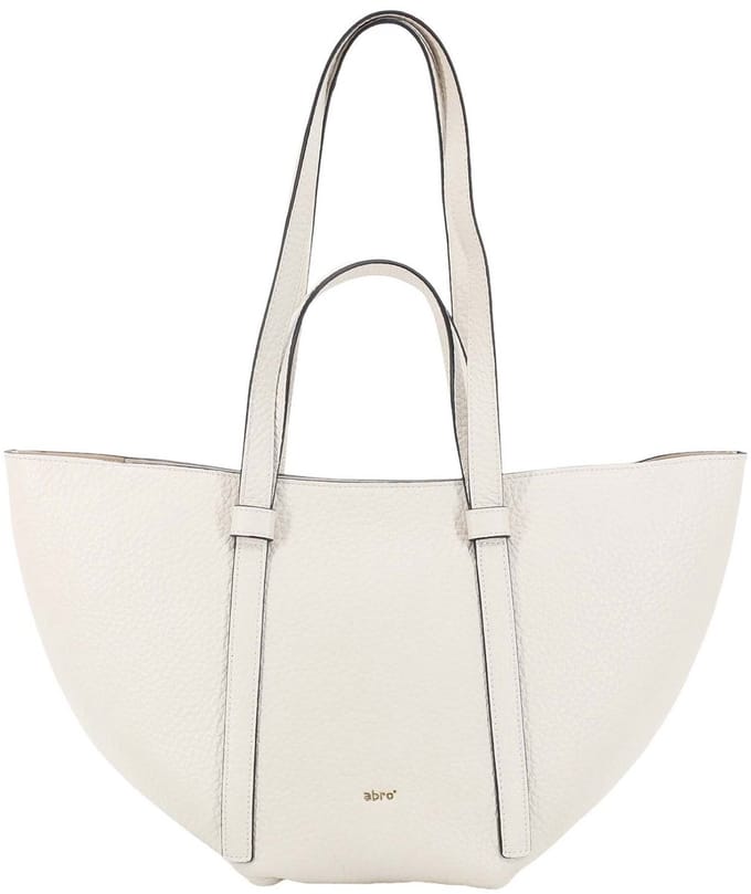 abro Leren schoudertas shopper Leather Tekla Shopper Cosmo Beige crème