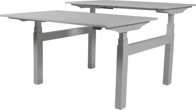 Zit Sta Bureau (2pp) - Elek 160x80/80 grijs - alu frame