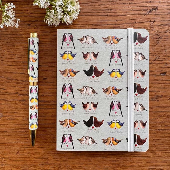 Alex Clark Small Chunky Notebook Beautiful Birds~ Softcover Notitieboekje Vogels