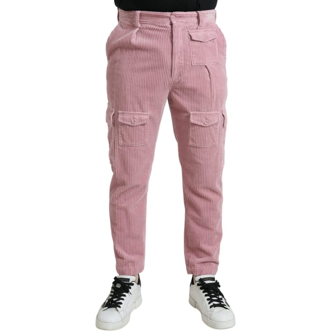 Velvet Katoenen Cargo Broek Roze