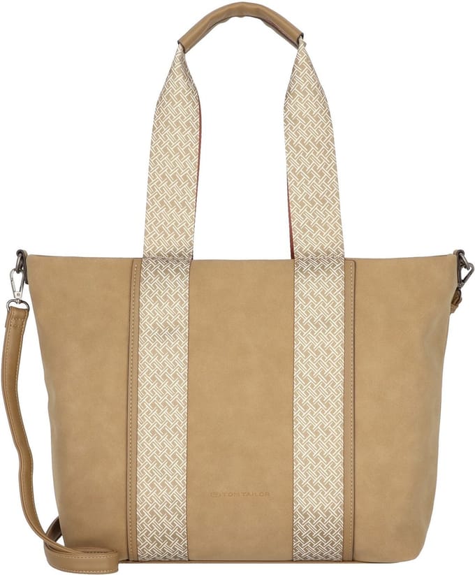 TOM TAILOR Schoudertas Cara Zip Shopper Camel Lichtbruin