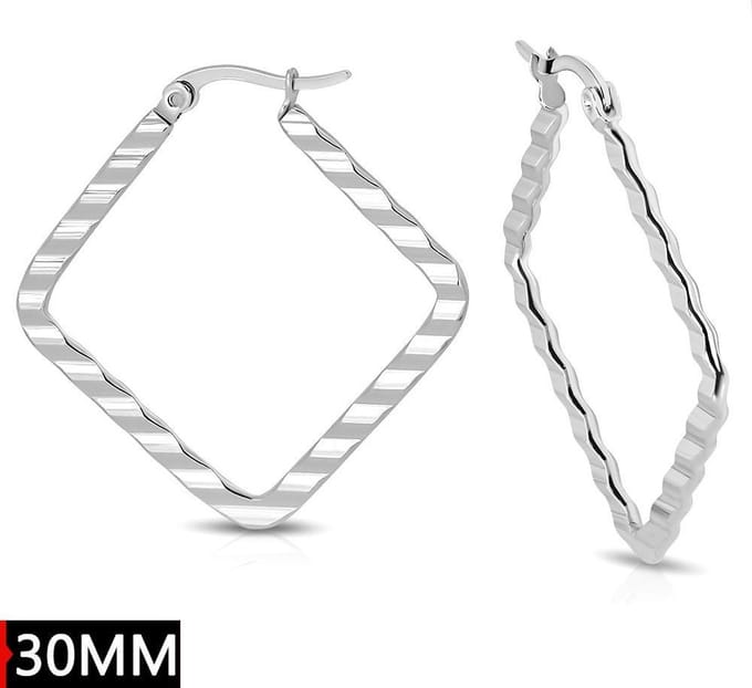 Montebello Oorbellen Patou Small - 316L Staal - Ribbel - ∅30mm