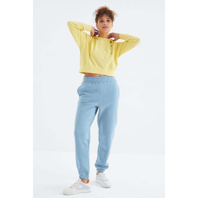 Dames Hoge Taille Fleece Jogger Sweatpants