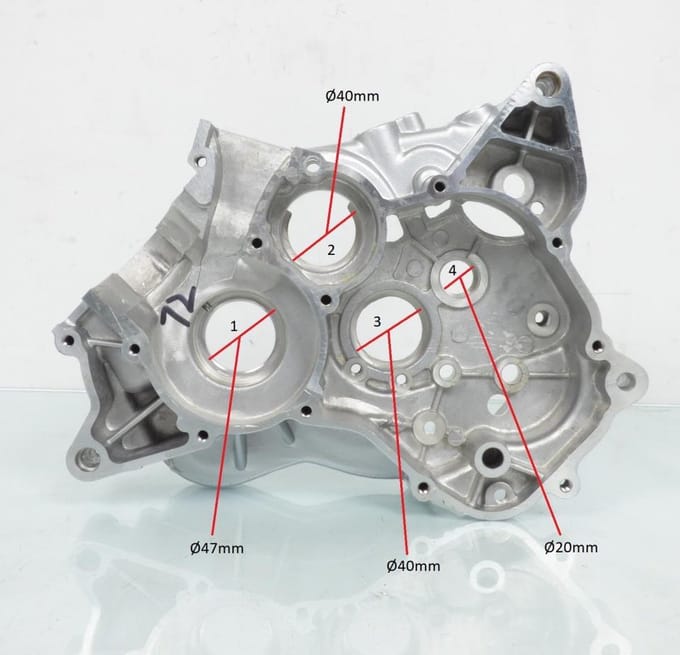 Carter moteur droit coté embrayage pour moto Generic 50 Trigger 3304738 Neuf