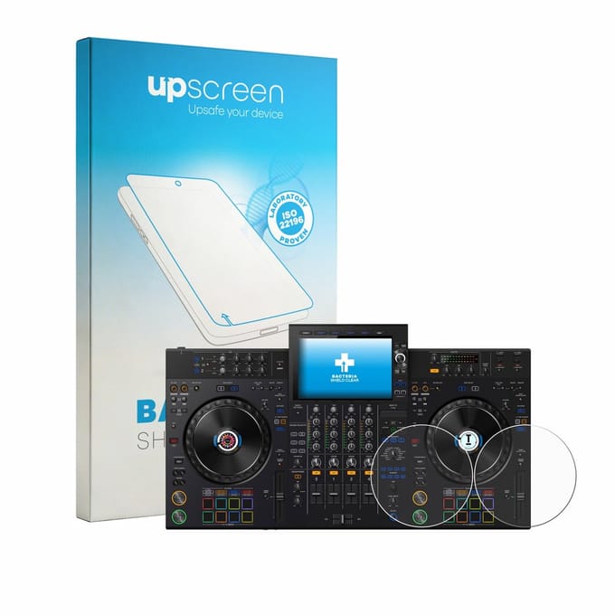 upscreen - Screenprotector voor AlphaTheta XDJ-AZ (Jog) - Folie Beschermfolie transparant antibacterieel