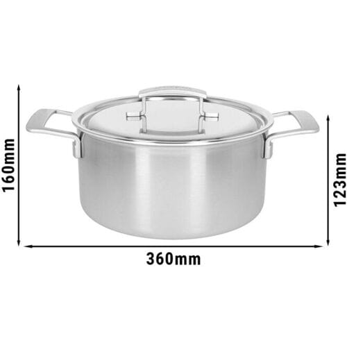 DEMEYERE INDUSTRY 5 - Kookpan met deksel - Ø 240mm - RVS