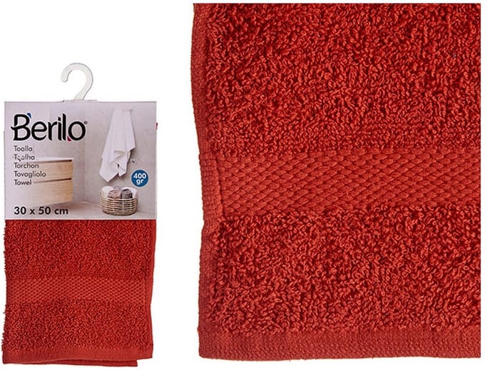 Badhanddoek Polyester Katoen Terracottakleur