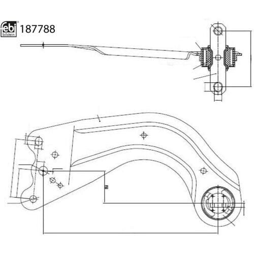 Draagarm, wielophanging FEBI BILSTEIN 187788 Achteras