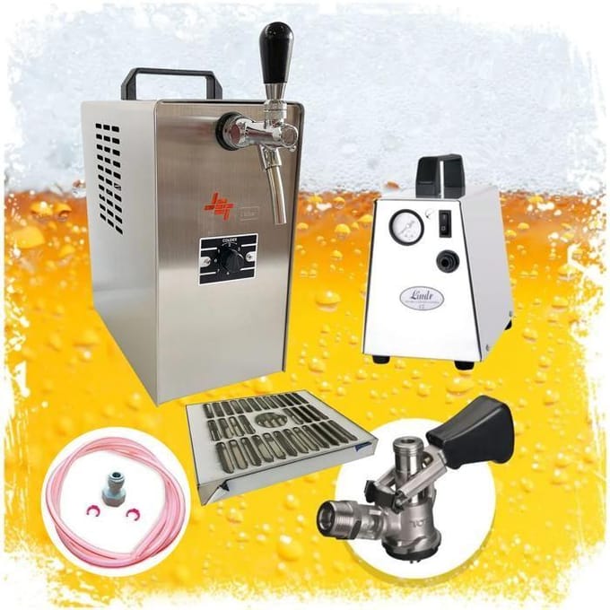 Système de Tirage JET 30 Kit Complet Refroidisseur à Bière 1 Voie 35 L/h avec Robinet KeyKeg
