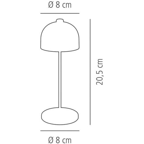GGM Gastro Tischleuchte - JOSEF MINI - dimmbar in 3 Stufen - Ø 80mm - Schwarz